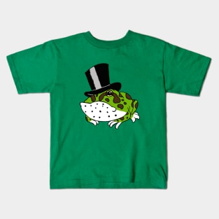 Tophat Pacman Frog Kids T-Shirt